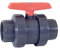 PVC-Kugelhahn mit Gewinde 40 mm. Kugelhahn verwendet in PE- und PVC-Rohren 40 mm 1 1/4 Zoll. Rückschlagventil Wasser reguliert den Flüssigkeitsfluss