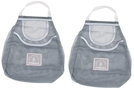 Cabilock 2st Mesh-aufbewahrungstasche Einkaufstaschen Aus Nylon-mesh -tasche Strandtasche Netto-einkaufstasche Reise-organizer-taschen Gittergewebe Obstbeutel Polyester-netz Reisen