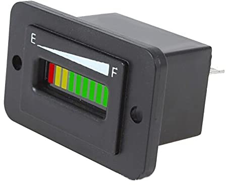 Huamengyuan Batterie Kapazitäts Monitor,Batteriekapazität Gauge Universal Battery Capacity Indicator LED Batterieanzeige Meter Niedrige Batterie Alarmanzeige Auto Stapler 12V/24V/36V/48V/72V
