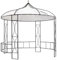 WIFESE Gazebo Esterno 3x2,9 m Bianco Rotondo Tendone da Giardino Resistente ai Raggi UV Padiglione per Feste Tendone per Prato Eventi All'aria Aperta Eventi Sportivi Scolastici Fiere Barbecue
