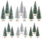 SLFYEE 18pcs Arbre de Noël Artificiel Mini Sapin Décoration de Table de Noël Petit Sapin de Noël Faux Sapin de Noël 9/7cm