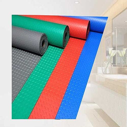 Tapis De Sol De Garage, Garage Rouleau De Revêtement De Sol Tapis Antidérapants, Revêtement De Sol En Caoutchouc PVC, pour Les Gymnases, Bateau, Remorque De Voiture ( Couleur : Rosso , Taille : 1.2x3m