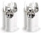 AC - Pack de 2 escurridores de Cubiertos Forma Trébol con 4 compartimientos, Organizador de Cubiertos, Utensilios de Cocin, Soporte de Plástico (Blanco)