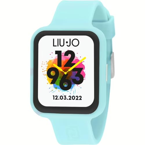 Re mida Montre Liu Jo unisexe Smartwatch Voice Fancy caoutchouc aigue-marine SWLJ133