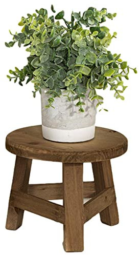 Dubbulon 2Stk Baumscheibe Pflanzenständer Natur Rund - Echt Pflanzenhocker | Niedriger Blumenhocker Für Töpfe -Pflanzenständer Für Tischboden | Blumentopf Ständer Sitzhocker Indoor Outdoor Balkon