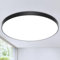 OUILA LED-Deckenleuchte, Deckenleuchte, 24 W, 2000 lm, 6500 K, Deckenleuchte, Badezimmer, IP44, Durchmesser 28 cm, anwendbar für Badezimmer, Schlafzimmer, Küche, Wohnzimmer, Balkon (Schwarz)