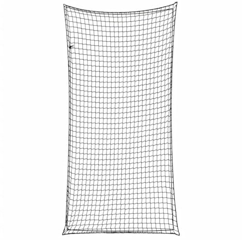vidaXL Anhängernetz, Hängernetz mit Gummiseil, Abdecknetz für Anhänger, Transportnetz Ladungssicherungsnetz Gepäcknetz, Schwarz 6x3m PP