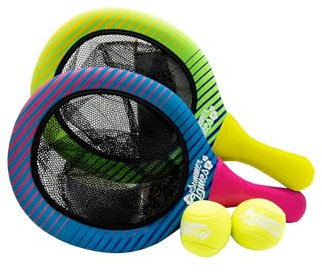 SUMMER GAMES Neopren Ball-Kescher-Set für Kinder - Sicheres Pool Tauchspielzeug mit bunten Wasserbällen und festem Griff für Pool- und Strandspiele