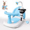 2 in 1 Baby-Badesitz mit Duschkopf-Set,Badesitz ab 6 Monate - Badewannensitz mit Spieltisch inkl. Badewannenspielzeug - Sitzhilfe für Babys & Kleinkinder mit Saugnäpfen,blau