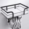 AIDILI Porte Papier Toilette en Boi, Support Papier Toilette avec Etagere, sans Perçage, Rustique Porte Rouleau, Distributeur Papier Toilette, Blanc