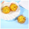 GreatRise 4cm Pompons mit Glitzer Rund Pompon Pom Pom Pailletten Bälle Weihnachten Pom Pom Kunstfell Bomme Fellbommel Kunstfell Bommel für Lustige DIY Kreative Handwerk Gelb 20 Stück