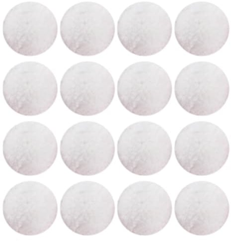 Pompons aus flauschigem Garn, 3 cm, weich, flauschig, Bommeln, Mütze, zum Dekorieren von Pompons, Basteln, Basteln, handgefertigt, für Thanksgiving, Party, Weiß, 40 Stück