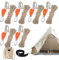 YRTUOP Tendeur à cliquet pour corde de tente, corde de camping avec poulie à cliquet,Cordon de camping en plein air avec cliquet | Sangles à cliquet d'arrimage réglables pour auvents de camping-car et