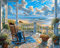 SUHEFAFA Malen Nach Zahlen Erwachsene Strand- Malen nach Zahlen Landschaft Diy Erwachsene, Acrylfarbe Leinwand und 3 Pinsel Kit Geschenk Home Haus Deko Ohne Rahmen(40×50cm)