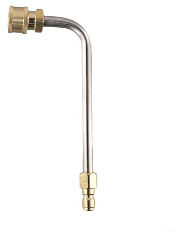 Hochdruckreiniger-Verlängerungsstab, 4000 PSI, 6,35 mm Metallstange, Schnellverbindungs-Hochdruckreiniger, 90/120-Grad-Winkel, 140 mm Länge (90 Grad)