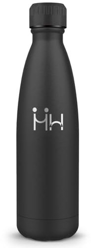 Motswedi Gourde Isotherme, 0.75L sans BPA, Bouteille Isotherme, 24h Froid & 12h Chaud, Gourde Inox, Anti Fuite, Gourde Isotherme Enfant, Gourde pour Enfant & Adulte, Sport, Gym, École, Noir