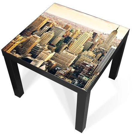 banjado Tischfolie selbstklebend passend für Tisch Lack/Klebefolie Tisch/Möbelfolie kompatibel mit IKEA LACK Tisch – Motiv New York City