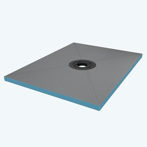 doporro Receveur à Carreler Recoupable sur Mesure pour Douche Bac de Douche avec Pente Intégrée 90x120x4cm avec Bonde AL06 Design XPS