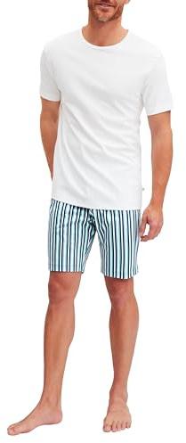 CALIDA Relax Streamline Kurz-Pyjama Herren Weiss 56