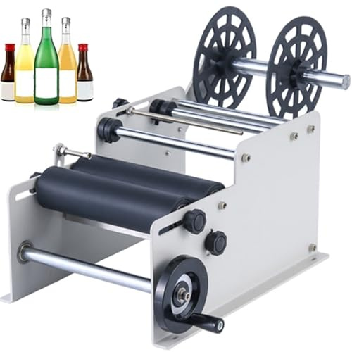 Etichettatrice manuale per bottiglie di vetro e plastica, applicatore di etichette adesive con larghezza regolabile