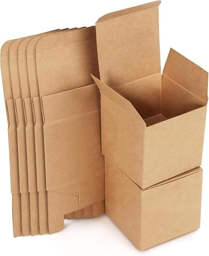 15 Stk Geschenkboxen Kraftpapier,Karton Schachteln 8 x 8 x 8cm, Geschenkbox mit deckel, Schachtel mit deckel, Geschenkbox Quadratisch für Geschenke,Wiederverwendbare Kartons