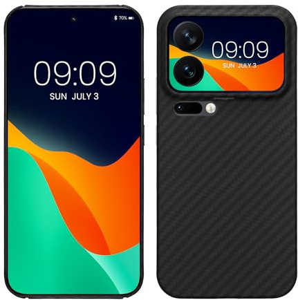 kalibri Schutzhülle kompatibel mit Xiaomi 17 Pro - Hülle Aramid - Handy Cover Case Handyhülle Schwarz matt