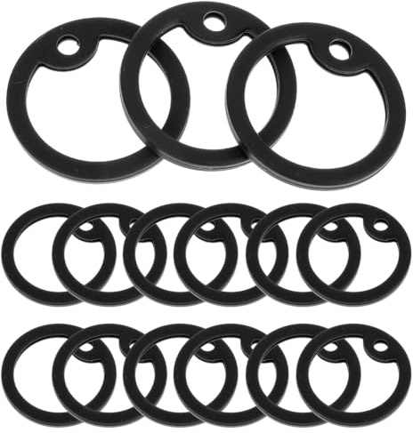 UTHCLO 15 Stück Silikon Hundemarken Ringe Rund Geräuschdämpfend für Haustiermarken Langlebig Dehnbar Geräuschreduzierend Zubehör für Hundehalsband Id Tags