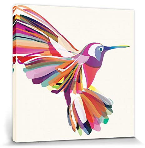 1art1 Vögel Poster Fancy Feathers, Turnowsky Bilder Leinwand-Bild Auf Keilrahmen | XXL-Wandbild Poster Kunstdruck Als Leinwandbild 40x40 cm