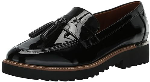 Franco Sarto Damen L-Carolynn Flacher Slipper, Schwarz Lack, 37 EU