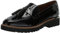 Franco Sarto Damen Carolynn Lug Sole Loafer Flacher Slipper, Schwarz Lack, 37 EU