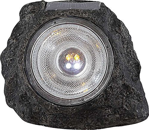 GLOBO Dekostein mit LED Solarleuchte Solarlampe Solar Solarlicht Gartenleuchte Gartendeko Gartendekoration Stein (Außenbeleuchtung, Akku, Gartenlampe, Gartenlicht, Gartenbeleuchtung, Höhe 10,5 cm)