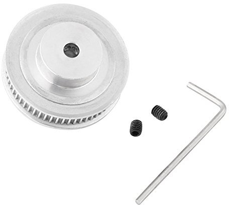 Walfront Schrittmotor 60 Zahn 5mm Bohrung Aluminium Zahnriemen Riemenscheiben + 1pc Schraubenschlüssel + 2 Stück Schrauben Für 3d Drucker