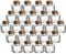 gouveo 24er Set Gewürzgläser 50 ml eckig mit Korken - Mini Korkengläser mit Korkverschluss - Leere Vorratsgläser für Kräuter, Gewürze, Basteln, Geschenke - Kleine Glasdose (KGE050)