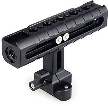 MAGICRIG DSLR Camera Handle Universal Hand Grip NATO Handle Kit with 48mm NATO Rail and Cold Shoe for Camera Cage Rig