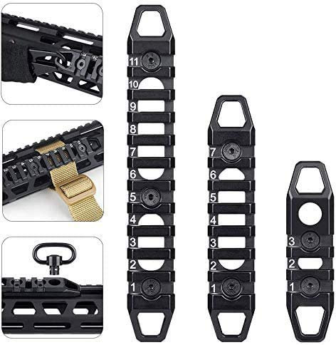 Opaltool 3 Stück Aluminium kompatible ML-OK/Keymod Picatinny-Schiene 3-Fach 7-Fach 11-Fach ML-OK/Keymod Picatinny-Schienenzubehör für das ML-OK/Keymod-System