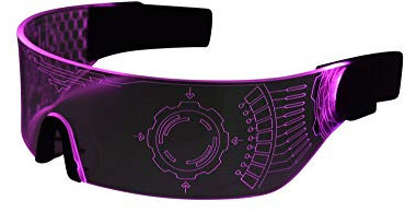 ASVP Shop Cyberpunk LED Visor Glasses - Perfect For Cosplay and Festivals - Cybergoth - Cyberpunk Glasses Goggles (HTC04-PINK)