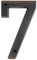HASWARE House Number Sign 6 Inch (15 cm) Vintage Style Aged Bronze Finish Door Numbers Signage Plaque Street Home Address Numerals,Zinc Alloy[Number 7]