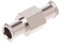 Kcnsieou Luer-Lock-Adapter-Kupplung, vernickeltes Messing, Buchse auf Buchse, Verbindungsstück mit 4 mm Öffnung, 1 Stück