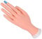 Übungsvorlage für Nägel, weich, Kunststoff, für die Ausbildung von Fake Nail Art, Maniküre, DIY, hautfarben, 9,3 x 6,0 x 24,5 cm