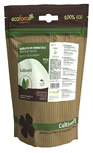 CULTIVERS Iron Chelate 500 g. Ecological Iron Corrector for Plants. Greening antichlorosis. Plant Nutrient (6% Fe-EDDHA ortho 4.8%). Force Fe