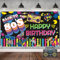 80er Party Banner, 80er Jahre Party Dekorationen, 80er Jahre Dekoration, Extra Großer Stoff 80er Jahre Party Dekorationen, 80er Party Banner Hintergrund für neon 1980er Jahre Geburtstag Hip Hop Party