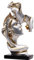 PIGPIGFLY Liebeskuss Statue,Abstrakte Skulptur,Deko Figuren, Deko Wohnzimmer Modern Zum Hinstellen, Abstrakte Skulptur Polyresin, Geschenkidee（Sekt）