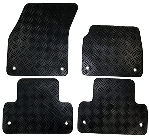 Gummi-Automatten-Set, kompatibel/Ersatz für Toyota IQ (Baujahr 2009-2016) maßgeschneiderte Matten, strapazierfähig, wasserdicht, rutschfest