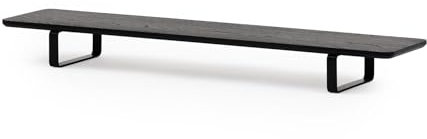 Oakywood - Monitorständer 2 Monitore - Schreibtisch Bildschirmerhöhung aus Holz - Handgefertigt in der EU - 220 lb (100 kg) Tragfähigkeit - 41,3x9 (105x23 cm) - 100% Schwarz Gebeizte Eiche