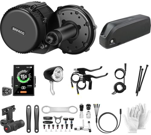 Bafang Mittelmotor 36V 250W, 36V 500W, 48V 500W, 48V 750W, 48V 1000W BBS02B umbausatz (48V-750W-44T, C18 & 19,2Ah Battery)
