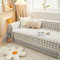 ANAZOZ Sofaüberwürfe 3 Sitzer, Sofa Decken Bezug Chenille Flechtmuster mit Fransen Sofabezug 180x280