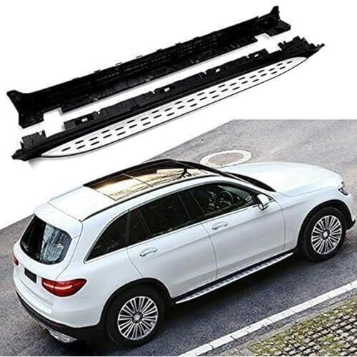 Voiture Jupes Latérales pour Mercedes GLC Coupe 2016-2021 Latérales Marchepied Barre Nerf Marchepieds Latéraux Nerf Bar Pédales Latérales