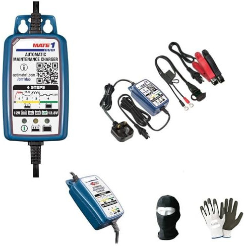 Compatible avec Ducati DIAVEL Carbon 1200 Chargeur Automatique DE Batterie ET ??Entretien pour Moto Auto Camper Quad Jet Ski Optimate 1 Duo 4 ÉTAPES Plomb Lithium,AGM,Gel,MF,Wet