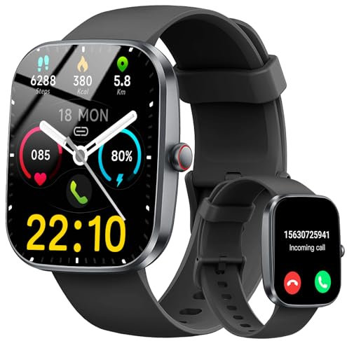 Smart Watch for Men Women 2025, 1.91 HD Watch with Make/Answer Call, IP68 Waterproof Smartwatch with 110+ Sports, SpO2 Heart Rate Sleep Monitor, Fitness Tracker, Activity Trackers for Android/iOS