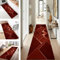 Teppich Läufer Flur Küche rutschfest waschbar Teppichläufer Lang 50X250CM Rot Silber Modern Design Meterware Korridor Tepiche Esszimmer Schlafzimmer Wohnzimmer Schmutzfangmatte